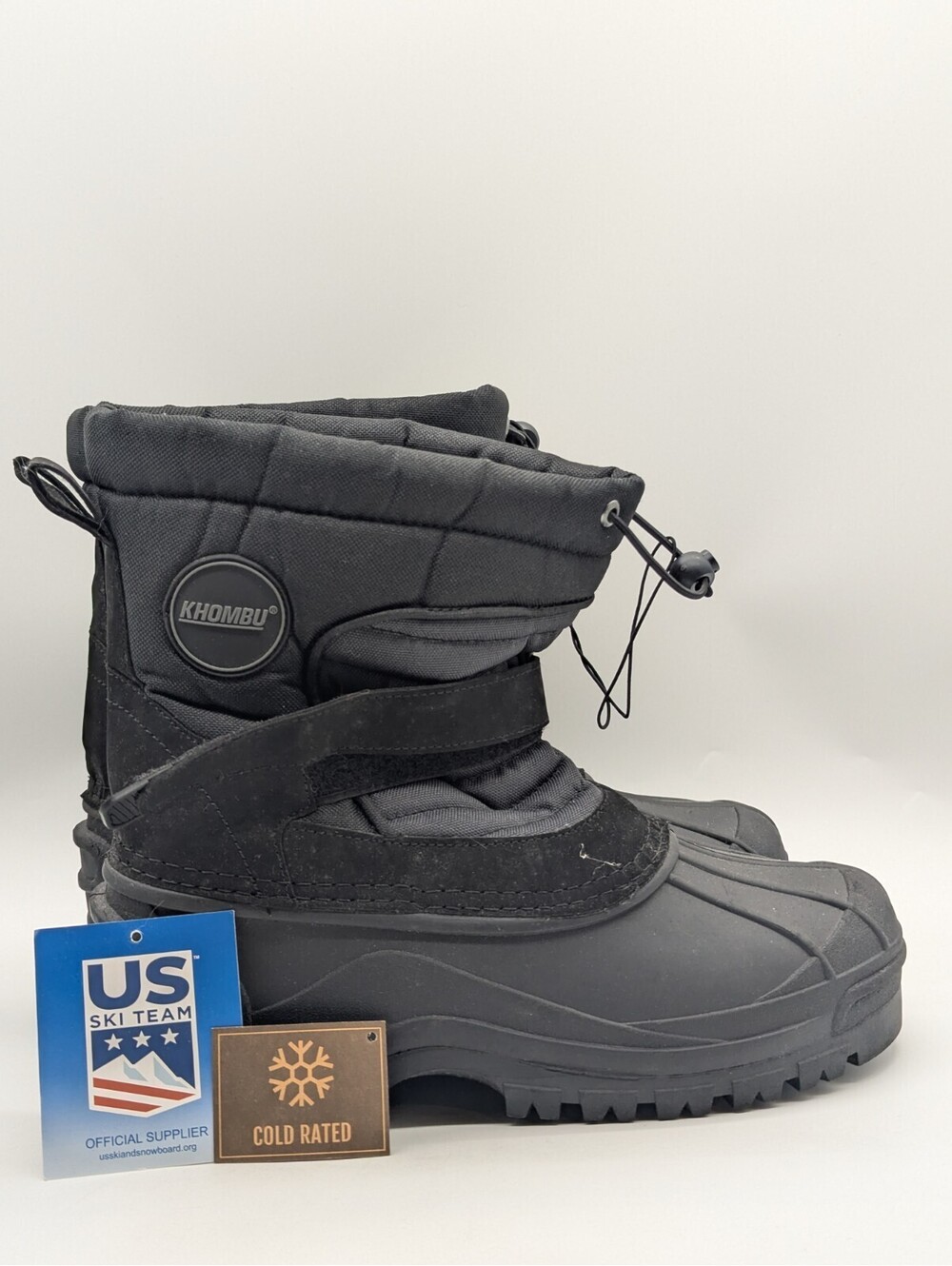 Snow Boots Khombu Peter Men's Size 7 Black Winter Cold Weather Waterproof New